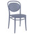 33.5" Gray Stackable Outdoor Patio Armless Chair - IMAGE 1