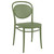 33.5" Olive Green Stackable Outdoor Patio Armless Chair - IMAGE 1
