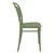 33.5" Olive Green Stackable Outdoor Patio Armless Chair - IMAGE 4