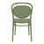 33.5" Olive Green Stackable Outdoor Patio Armless Chair - IMAGE 5
