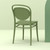 33.5" Olive Green Stackable Outdoor Patio Armless Chair - IMAGE 6