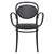33.5" Black Stackable Outdoor Patio XL Arm Chair - IMAGE 3