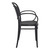 33.5" Black Stackable Outdoor Patio XL Arm Chair - IMAGE 4