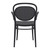 33.5" Black Stackable Outdoor Patio XL Arm Chair - IMAGE 5