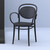 33.5" Black Stackable Outdoor Patio XL Arm Chair