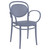 33.5" Gray Stackable Outdoor Patio XL Arm Chair - IMAGE 1