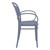 33.5" Gray Stackable Outdoor Patio XL Arm Chair - IMAGE 4