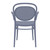 33.5" Gray Stackable Outdoor Patio XL Arm Chair - IMAGE 5