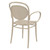 33.5" Taupe Brown Stackable Outdoor Patio XL Arm Chair - IMAGE 2
