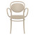 33.5" Taupe Brown Stackable Outdoor Patio XL Arm Chair - IMAGE 3