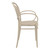 33.5" Taupe Brown Stackable Outdoor Patio XL Arm Chair - IMAGE 4