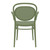 33.5" Olive Green Stackable Outdoor Patio XL Arm Chair - IMAGE 5