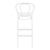 41.75" White Solid Outdoor Patio Bar Stool - IMAGE 5