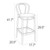 41.75" White Solid Outdoor Patio Bar Stool - IMAGE 6