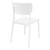 33" White Solid Stackable Patio Dining Chair - IMAGE 2