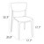 33" White Solid Stackable Patio Dining Chair