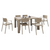 7-Piece Taupe Brown Patio Dining Set with Extension Table 55" - IMAGE 1