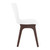 33.5" White and Brown Solid Patio Dining Chair - IMAGE 4