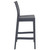 42.5" Gray Solid Patio Bar Stool - IMAGE 2