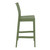 42.5" Olive Green Solid Patio Bar Stool - IMAGE 4