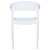 32" White Stackable Outdoor Patio Dining Arm Chair - IMAGE 5