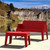 27.5" Red Stackable Outdoor Patio Coffee Table - IMAGE 4