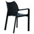 33" Black Outdoor Patio Solid Dining Arm Chair - IMAGE 2