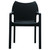 33" Black Outdoor Patio Solid Dining Arm Chair - IMAGE 3