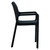 33" Black Outdoor Patio Solid Dining Arm Chair - IMAGE 4