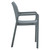Curved Backrest Outdoor Patio Dining Arm Chair - 34" - Gray - IMAGE 4