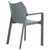 Curved Backrest Outdoor Patio Dining Arm Chair - 34" - Gray - IMAGE 6