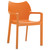 33" Orange Outdoor Patio Solid Dining Arm Chair - IMAGE 1