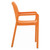33" Orange Outdoor Patio Solid Dining Arm Chair - IMAGE 3
