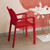 33" Red Outdoor Patio Solid Dining Arm Chair - IMAGE 4