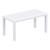 36" White Patio Solid Rectangular Patio Resin Coffee Table - IMAGE 1