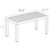 36" White Patio Solid Rectangular Patio Resin Coffee Table - IMAGE 6