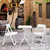 3 Piece White Outdoor Patio Folding Bistro Set 32.25" - IMAGE 1