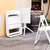 3 Piece White Outdoor Patio Folding Bistro Set 32.25" - IMAGE 5