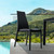 37" Black Outdoor Patio Solid High Back Dining Chair - IMAGE 6