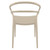 32.25" Taupe Outdoor Patio Round Dining Chair - IMAGE 4