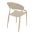 32.25" Taupe Mesh Outdoor Patio Round Dining Chair - IMAGE 2
