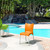 33.25" Orange and White Stackable Outdoor Patio Dining Chair - IMAGE 4