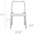 31.5" Black and White Stackable Outdoor Patio Armless Dining Chair - IMAGE 3