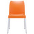 31.5" Orange and White Stackable Outdoor Patio Armless Dining Chair - IMAGE 2