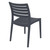 33" Gray Stackable Outdoor Patio Dining Chair - IMAGE 2