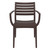 33" Brown Stackable Outdoor Patio Dining Arm Chair - IMAGE 3