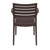 33" Brown Stackable Outdoor Patio Dining Arm Chair - IMAGE 5
