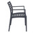 33" Gray Stackable Outdoor Patio Dining Arm Chair - IMAGE 4