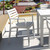 Open Slat Outdoor Patio Dining Arm Chair - 33" - White - IMAGE 1
