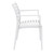 Open Slat Outdoor Patio Dining Arm Chair - 33" - White - IMAGE 4
